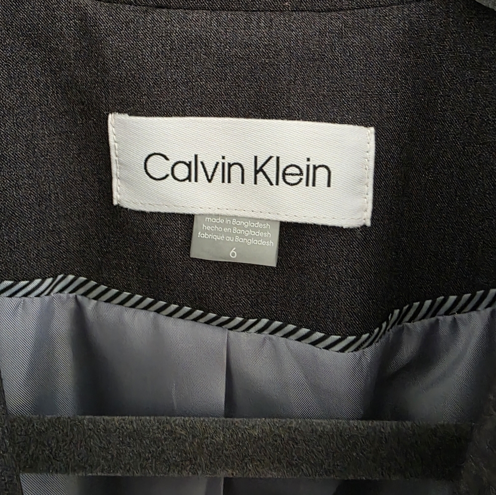 Calvin Klein Women's Gray Blazer Sz 6 - Picture 3 of 6